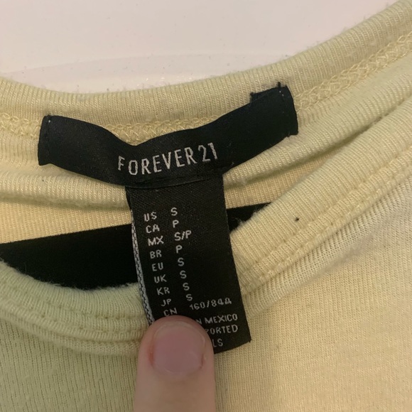 yellow forever 21 crop top - Picture 2 of 2